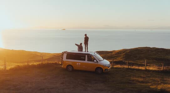 VW California parked by the sea