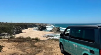 Campervan In Praia da Samuqueira Beach viewpoint