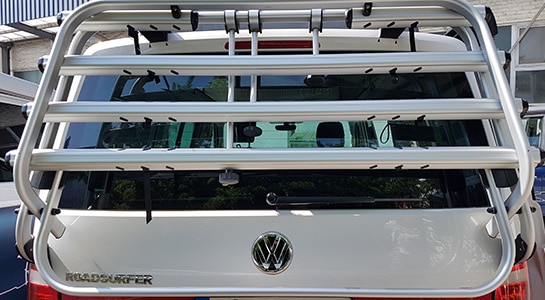 roadsurfer campervan four bikes rack