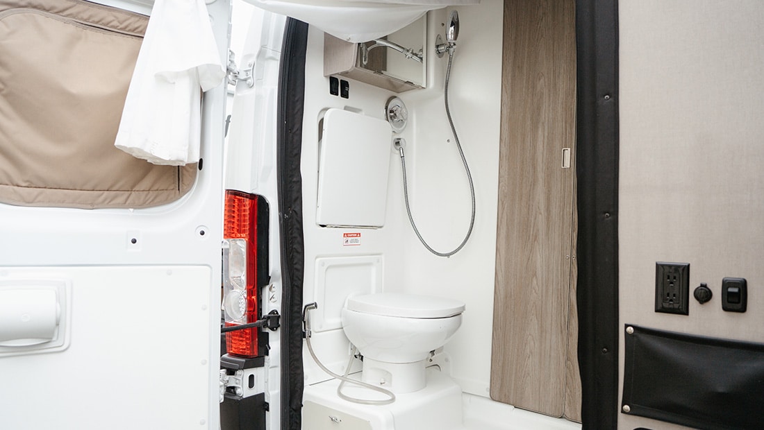 Interior view of Couple Condo showing the toilet / bathroom