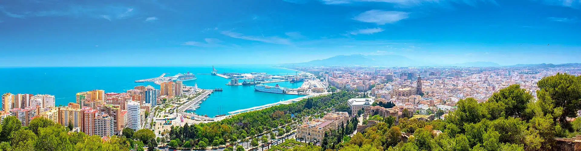 panorama view of Malaga