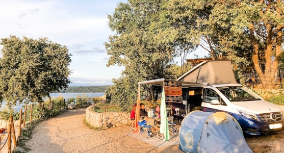 Campsite at the lake